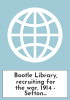Bootle Library, recruiting for the war, 1914 - Sefton Council Library & Local Studies